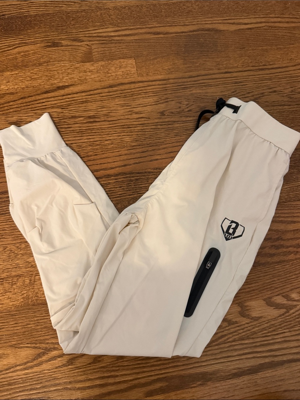 Baseball Lifestyle 101 Light Cream Boys Athletic Jogger Pants Size Large